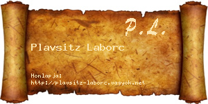 Plavsitz Laborc névjegykártya